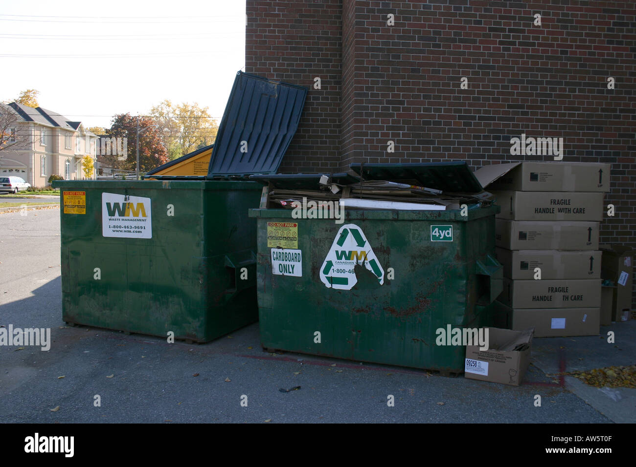 Garbage in downtown Toronto Canada Stock Photo Alamy