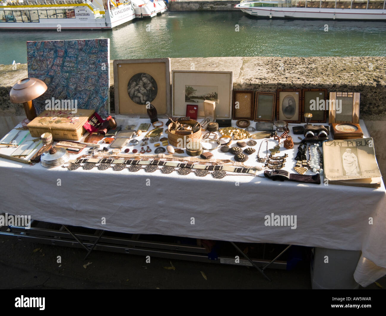 Art crafts and antiques open air street market on the Boulevard Bourdon