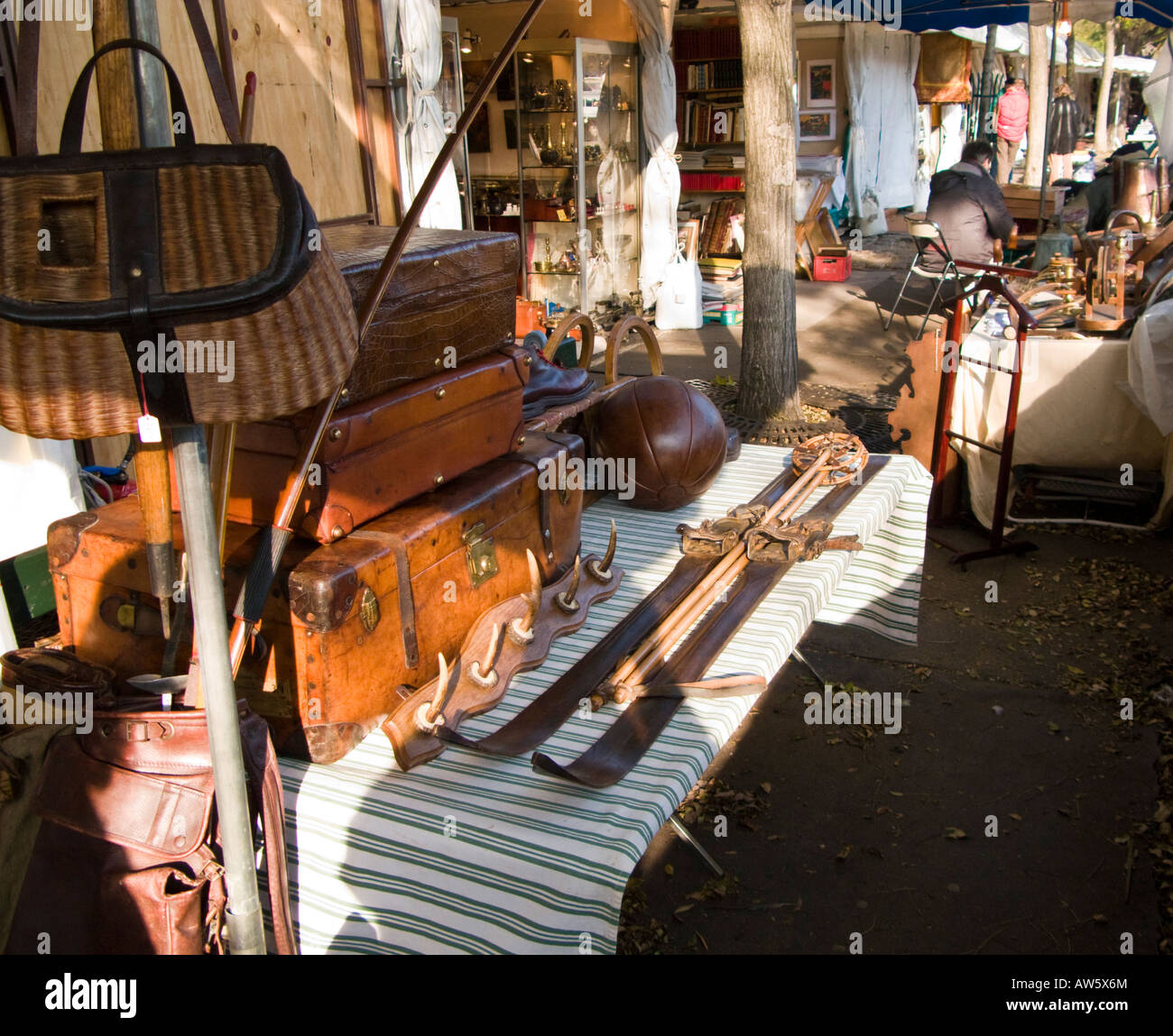 Art crafts and antiques open air street market on the Boulevard Bourdon