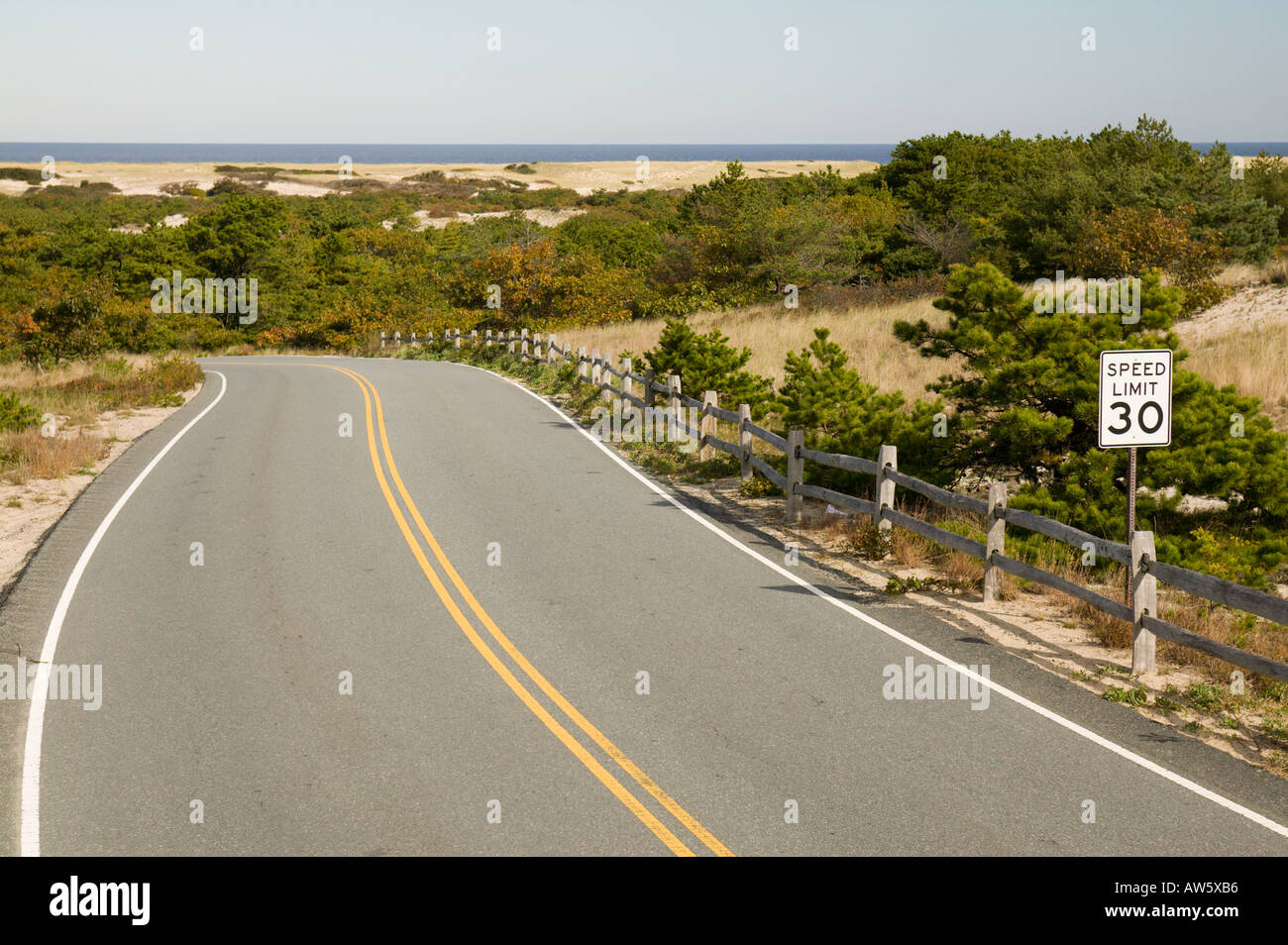 Road to Race Point Cape Cod National Seashore Provincetown Massachusetts Stock Photo