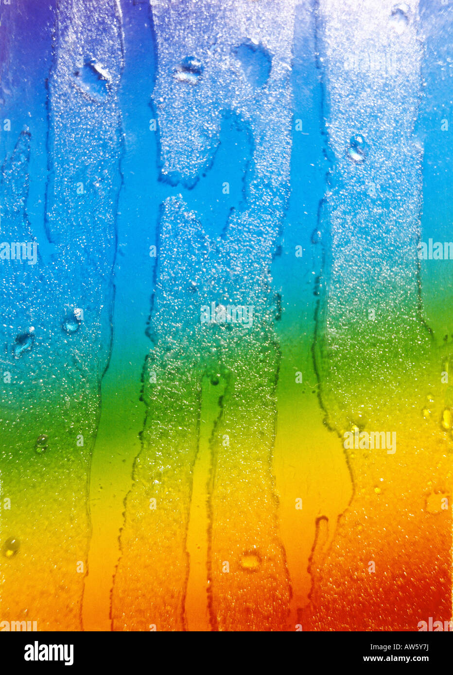 Colour range with frost background Stock Photo