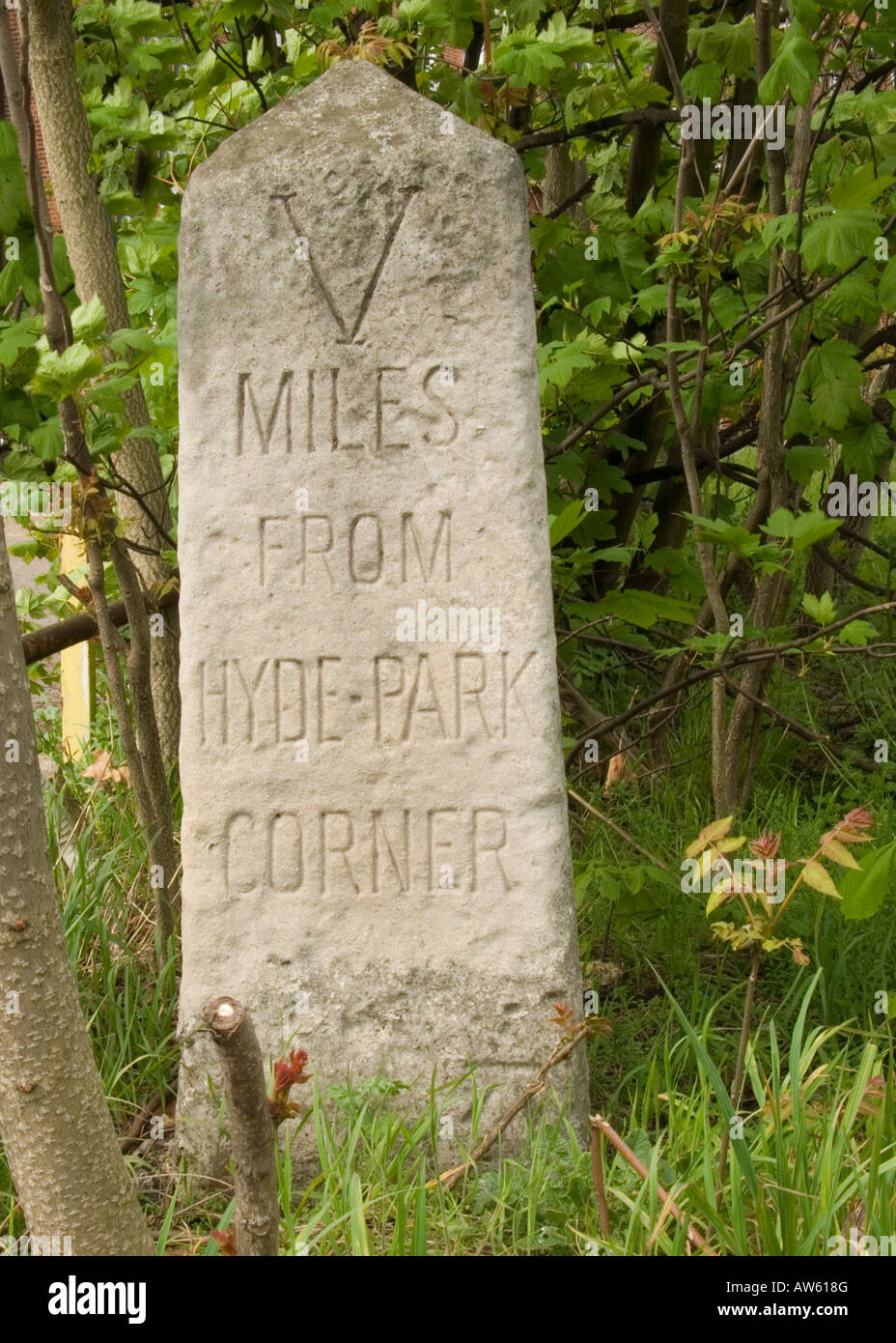Old Stone Mile Marker High Resolution Stock Photography and Images Alamy