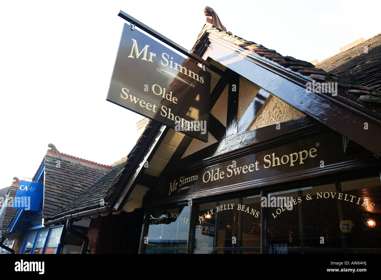 united kingdom essex colchester mr simms olde sweet shop Stock Photo