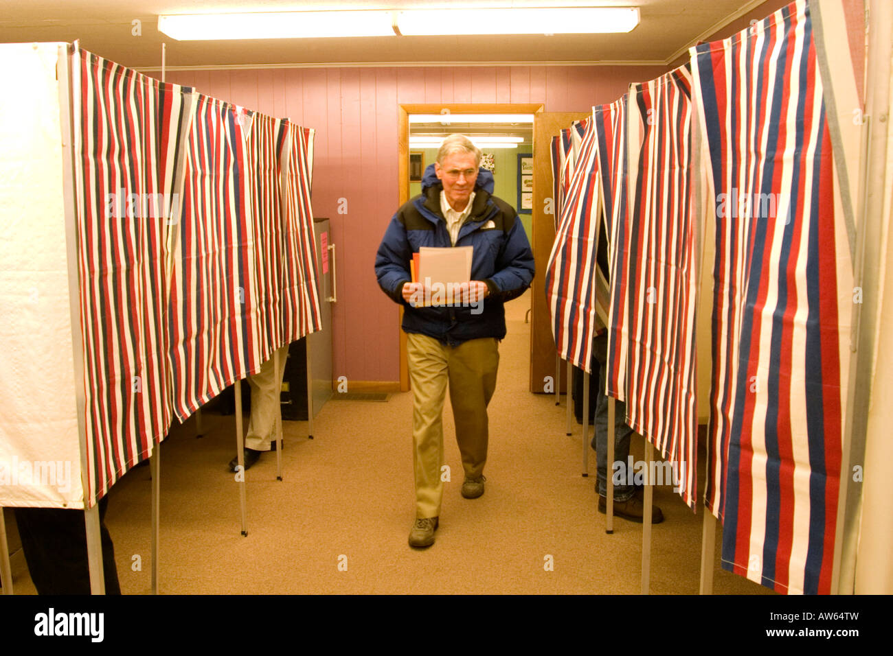Voting in Grand Isle VT Stock Photo
