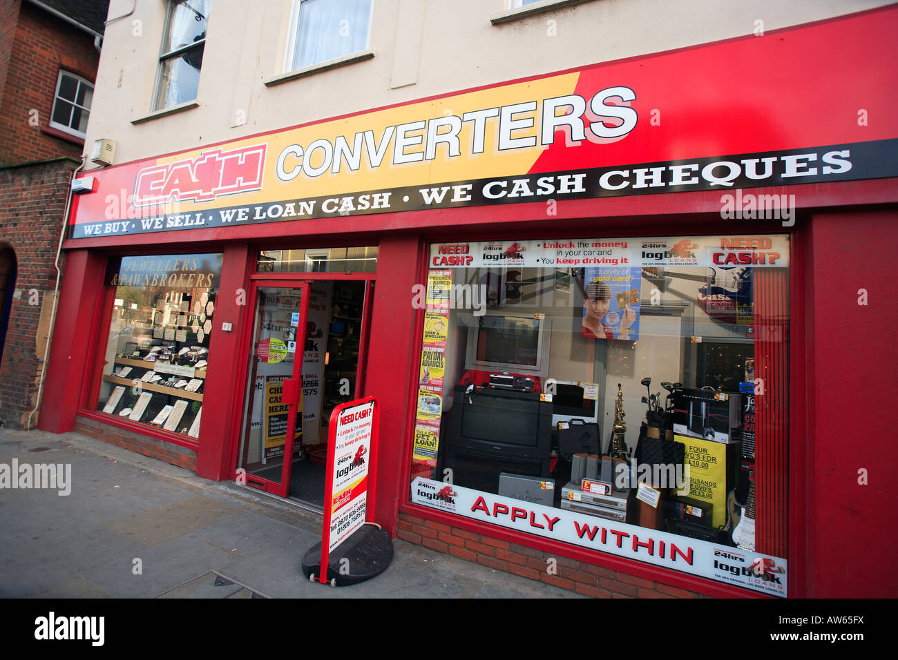 united kingdom essex colchester the high street and cash converters shop front Stock Photo