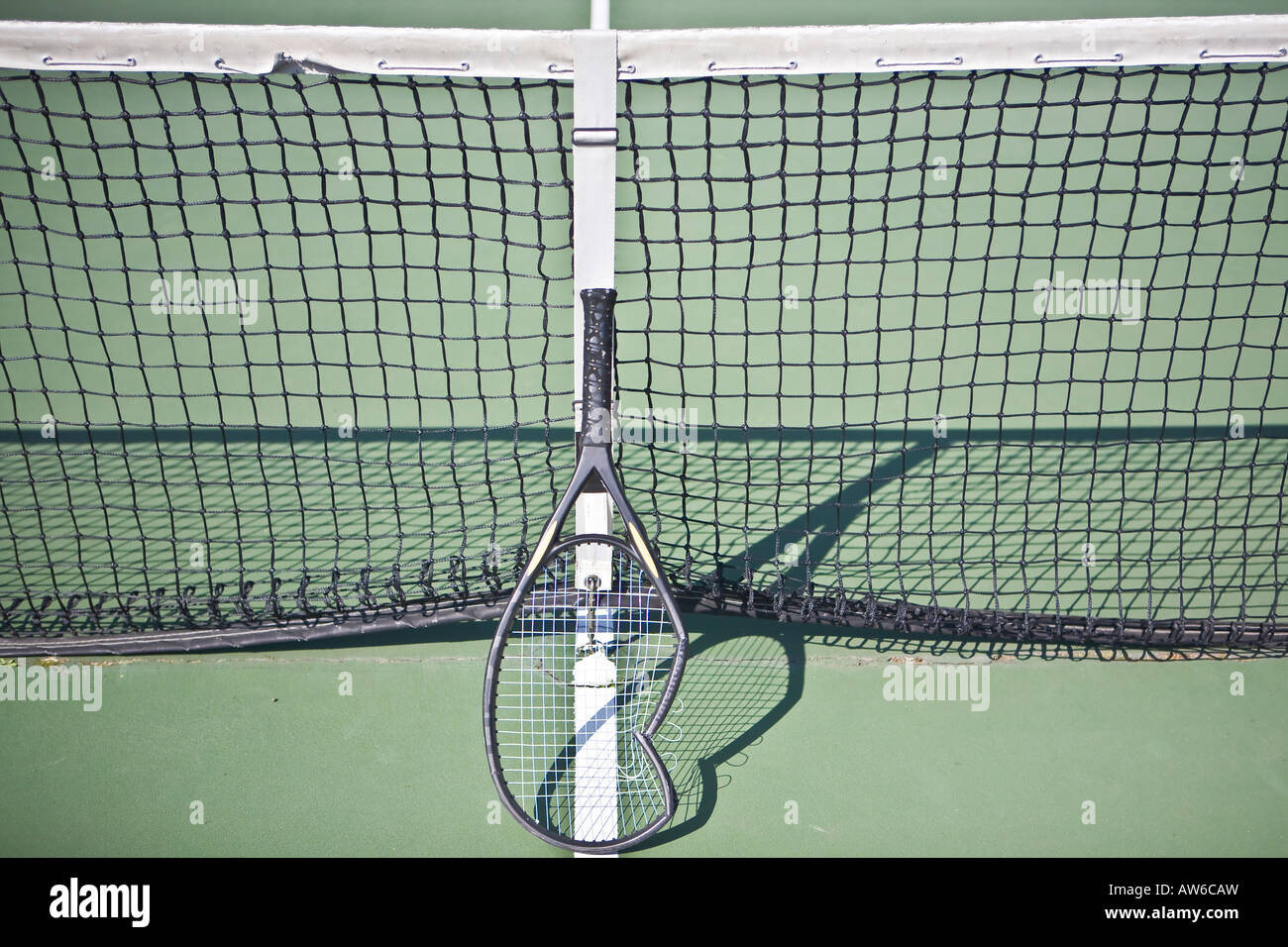 Broken tennis racket Stock Photo Alamy