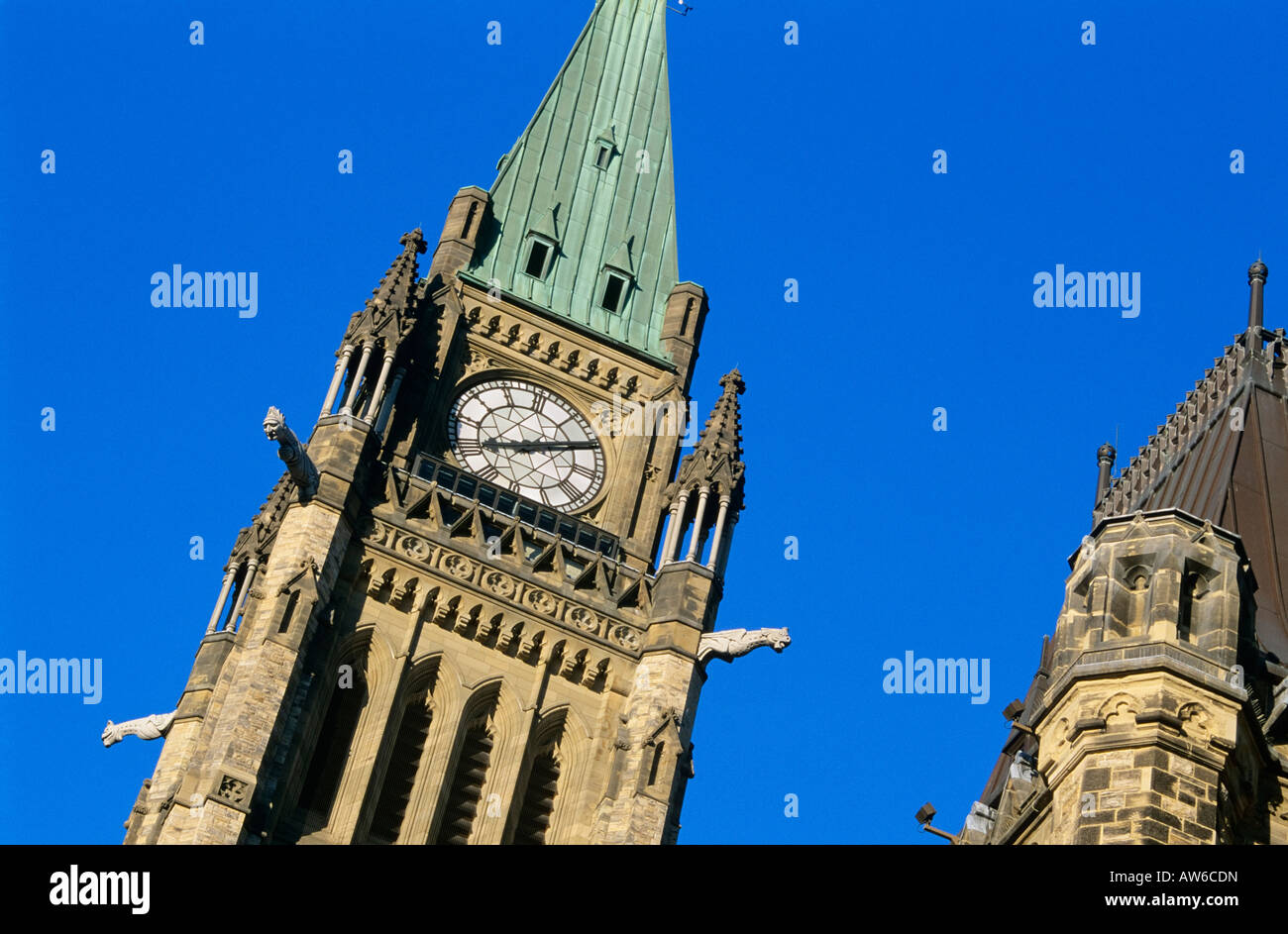 Peace Tower, Canadian parliament buildings, Ottawa, Ontario, Canada Stock Photo
