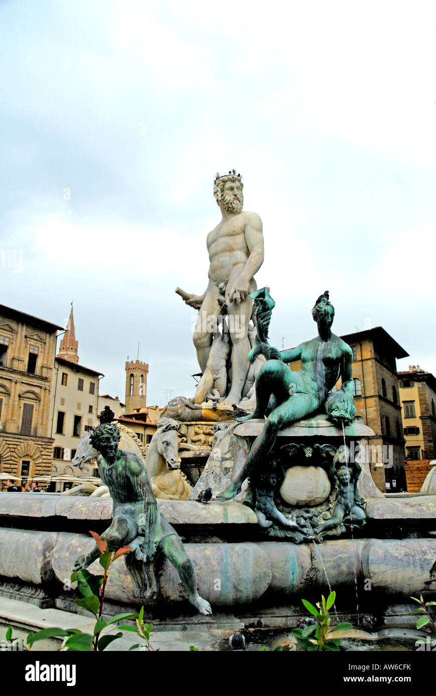 Fountain Of Neptune By Bartolomeo Ammannati In Piazza Della Signoria 