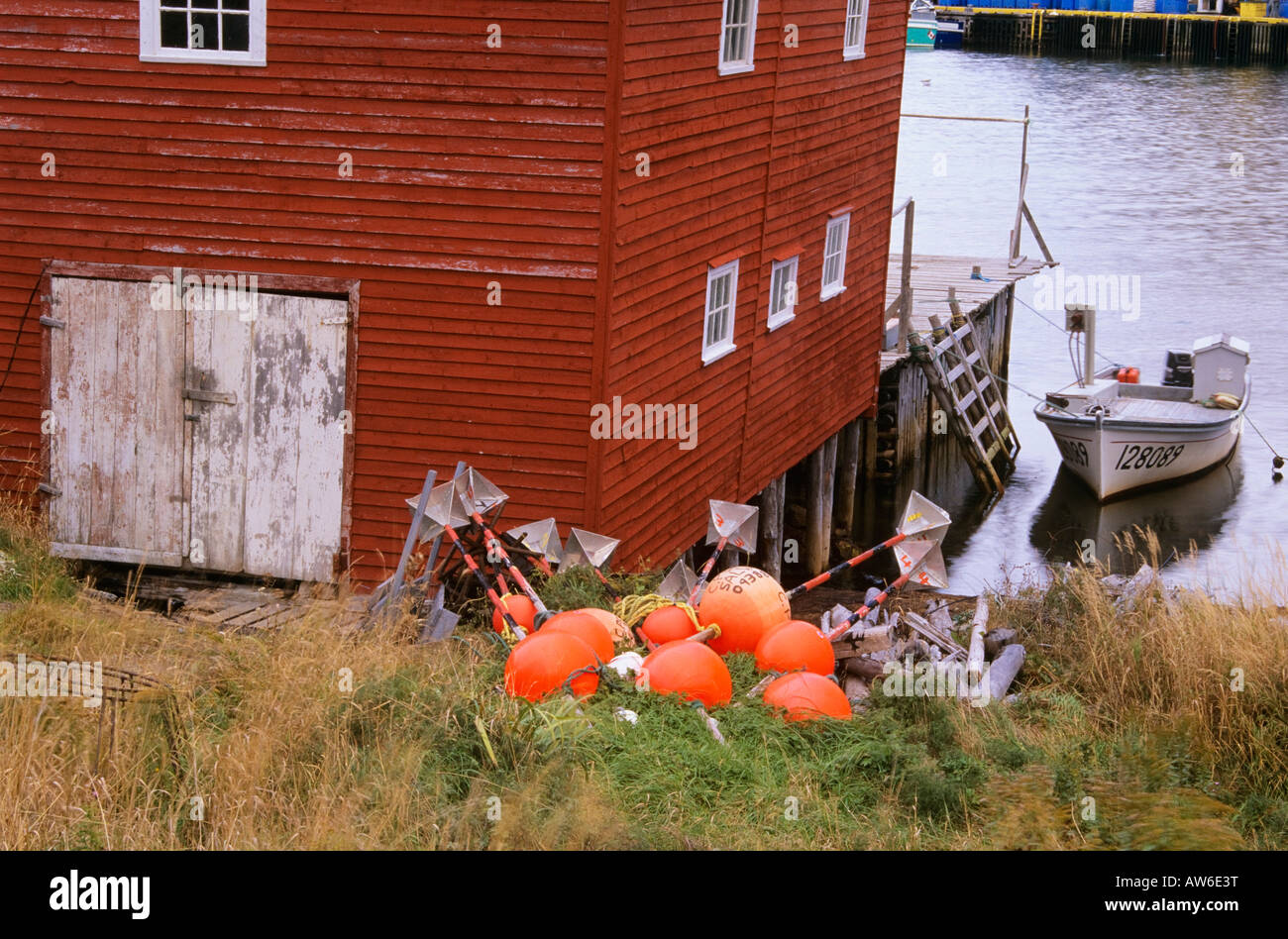 Boat house in Salvage, Newfoundland, Canada Stock Photo Alamy