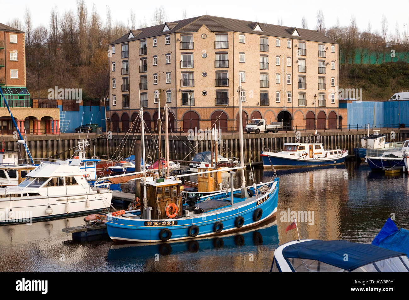 UK Tyneside Newcastle upon Tyne St Peters Marina apartments in the
