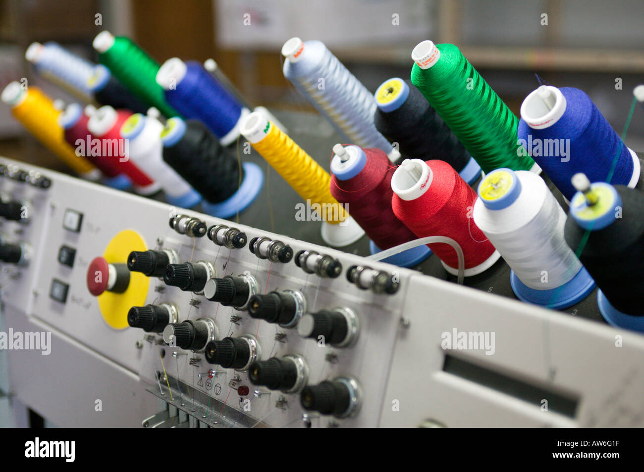 Industrial Sewing machine with Colorful Thread Stock Photo Alamy