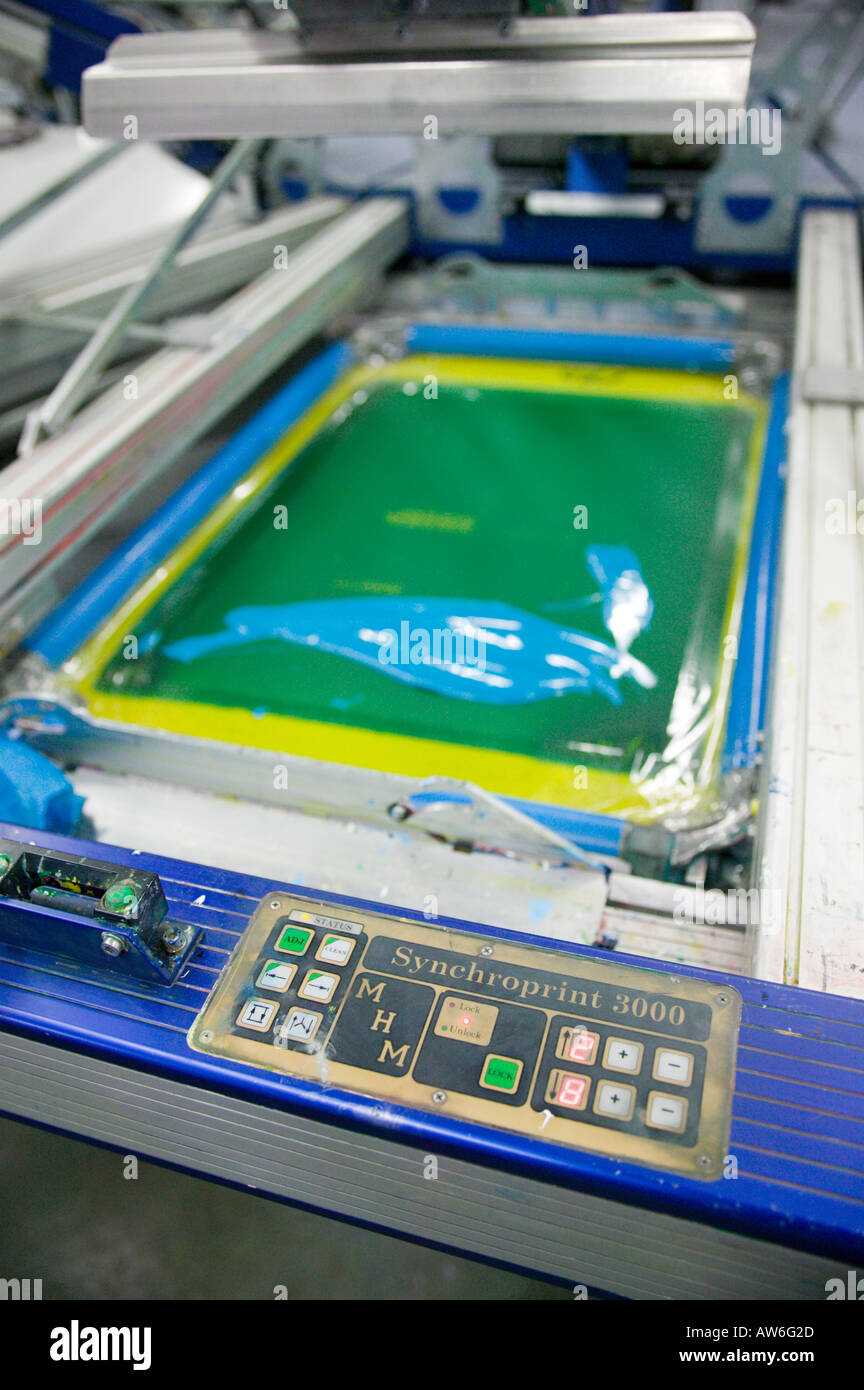 Industrial Silkscreen Machine Stock Photo Alamy