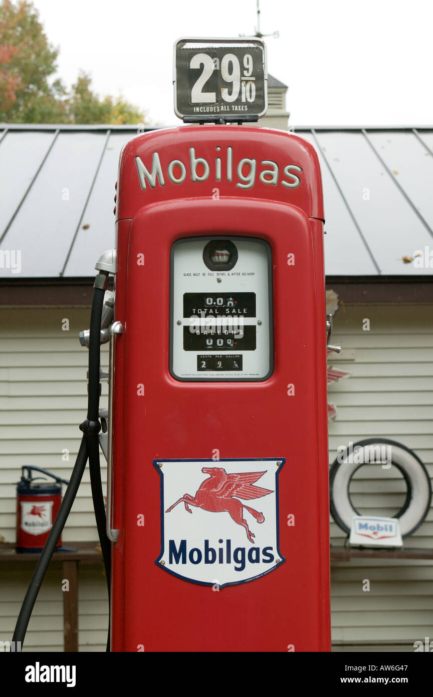 Antique Gas Pumps Claremont New Hampshire Stock Photo Alamy