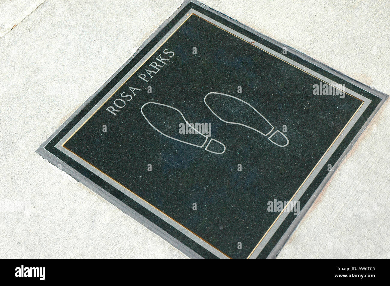 Shoes on the International Civil Rights Walk of Fame at the MLK ...