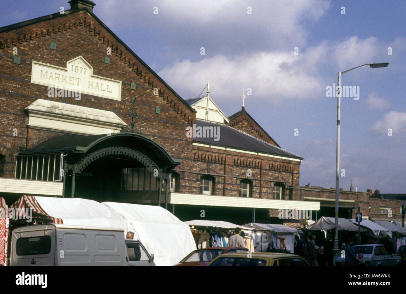 The old wigan Market hall before being demolished Stock Photo Alamy