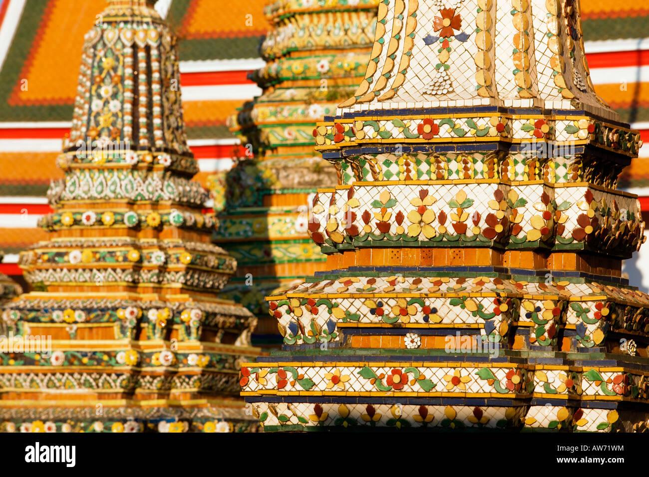 Wat Pho temple in Bangkok Thailand Stock Photo