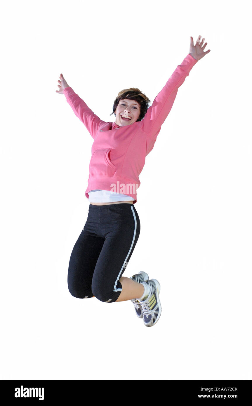 girl jumping Stock Photo