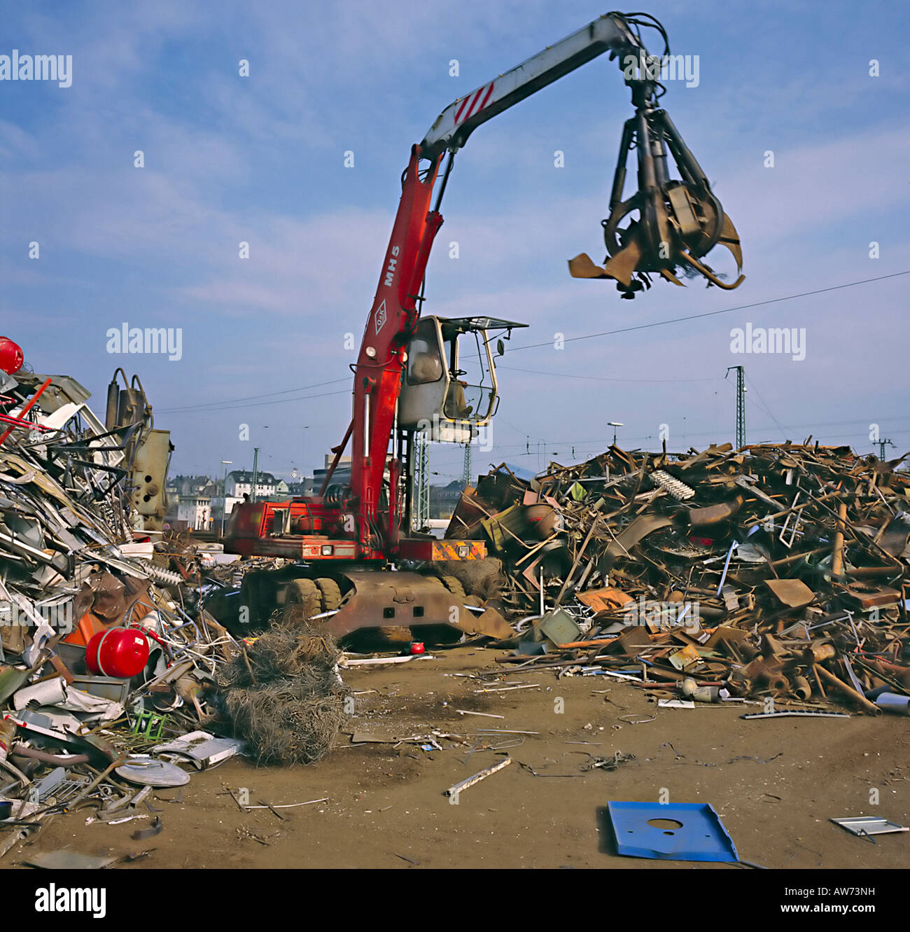 recycling of metall collecting point site for discarded metal iron ...