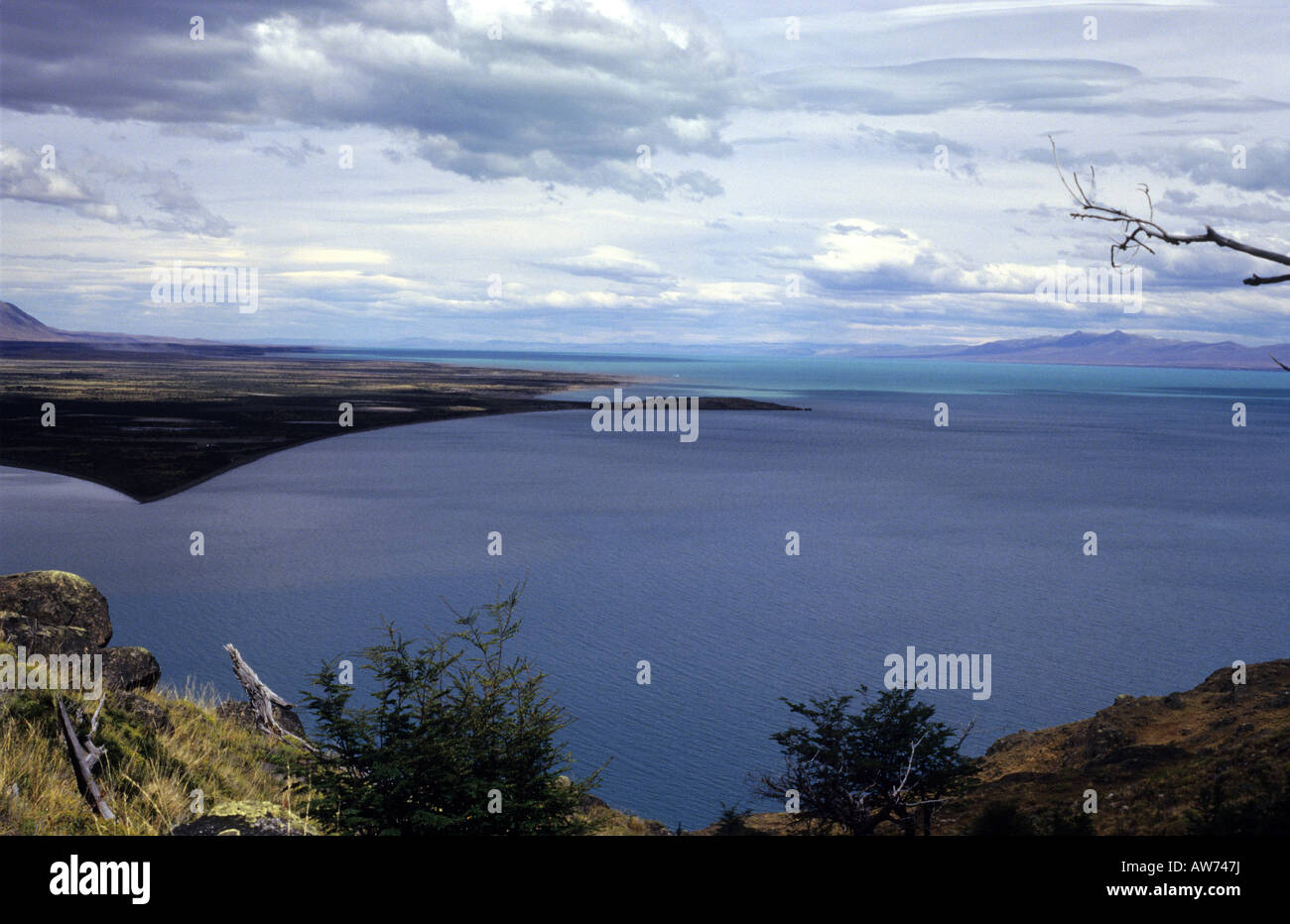 A view of the Viedma Lake Stock Photo