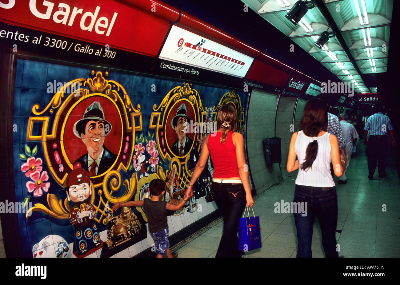Carlos Gardel metro station B line Buenos Aires Argentina South America
