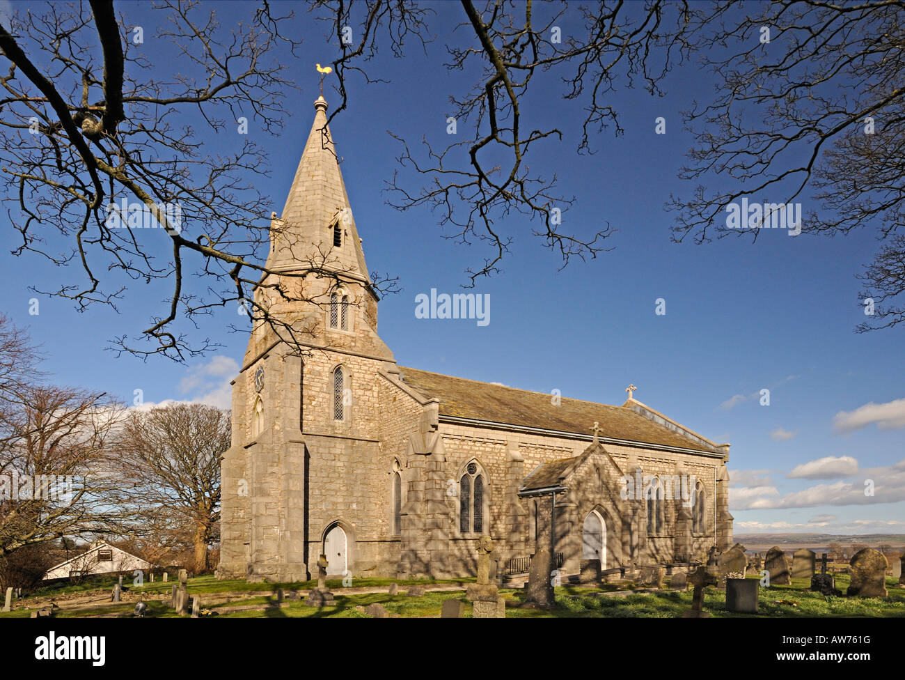 South-West view, Holy Trinity Church, Bardsea, Cumbria, England, United Kingdom, Europe. Stock Photo