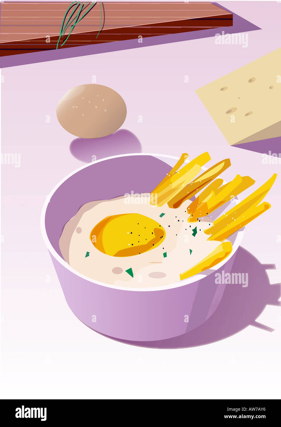 Ingredients for a cheese omelet Stock Photo Alamy