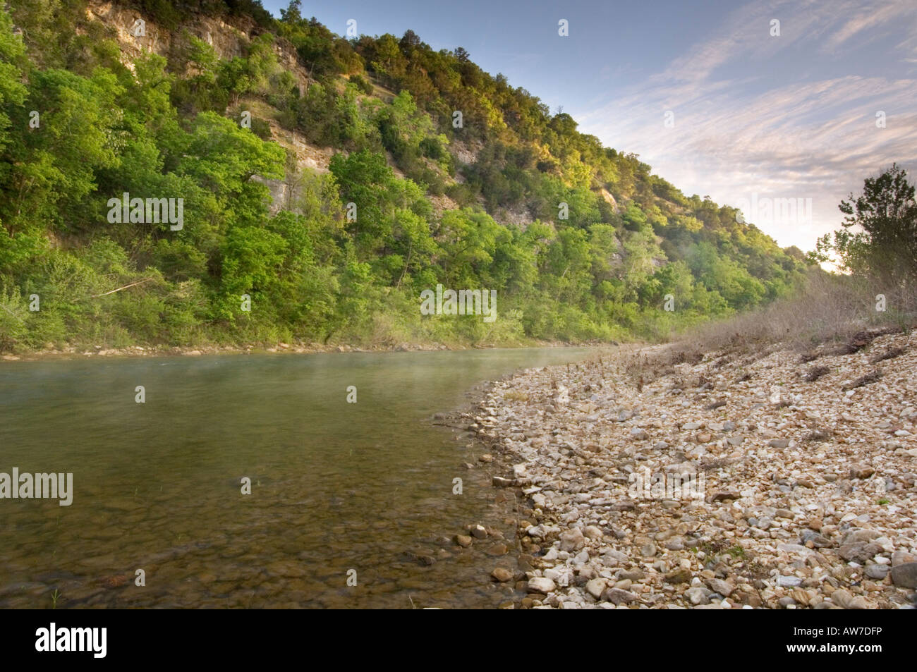 View across Sheep Jump Hollow Buffalo River Mile 147 Buffalo National River Arkansas Stock Photo