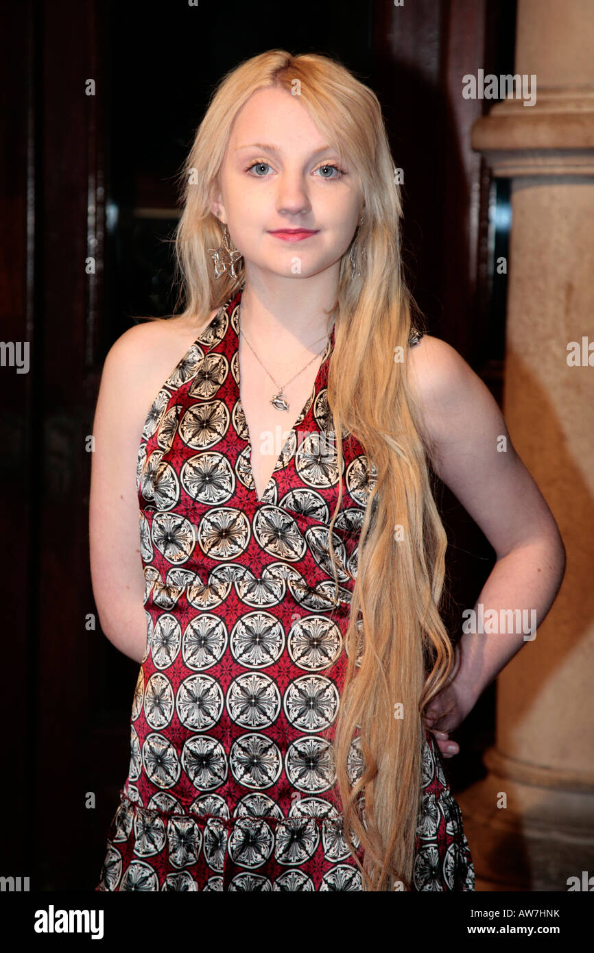 irish actress evanna lynch on the red carpet at the Irish Film and Television Awards 2008 Dublin Republic of Ireland Stock Photo