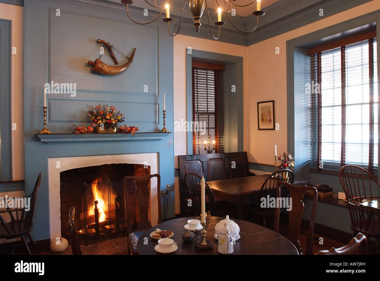 USA Chestertown Tea time at the White Swan Tavern B B on High Street Stock Photo