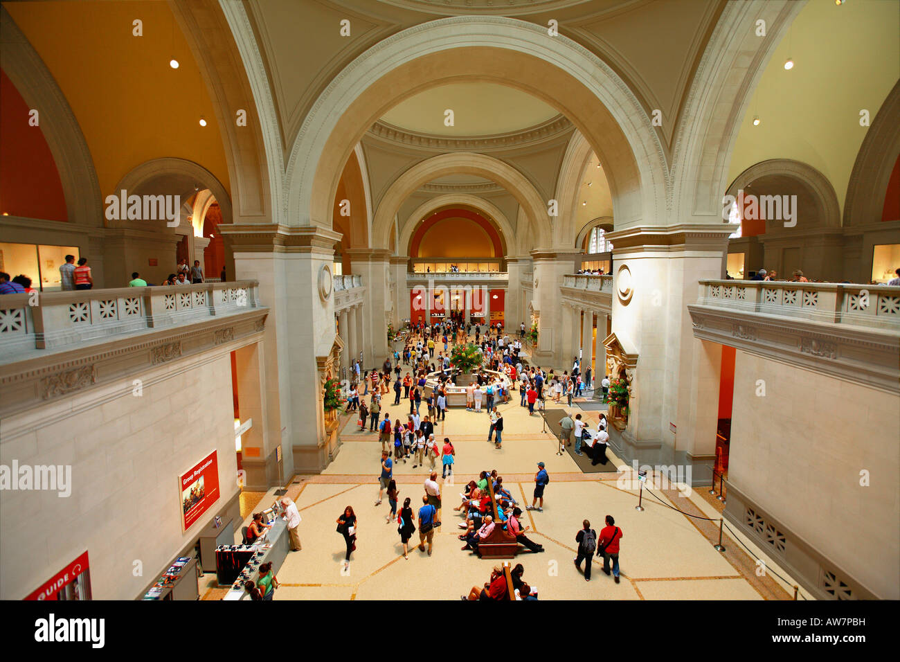 the hall of the Metropolitan museum of Art in New York city Stock Photo