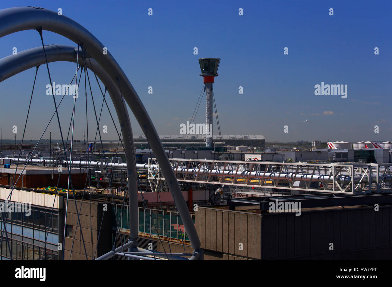 Control Tower, Heathrow Airport, London, UK Stock Photo