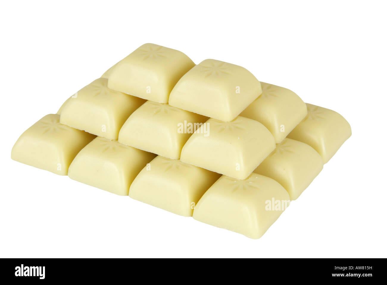 White chocolate forming pyramid Stock Photo - Alamy