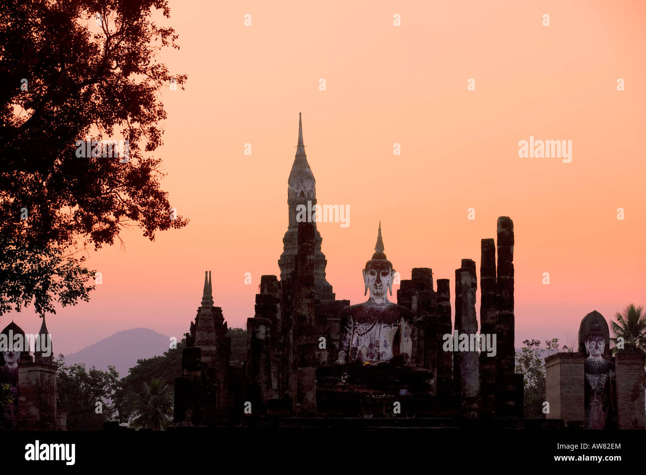 sukhothai temple in thailand Stock Photo