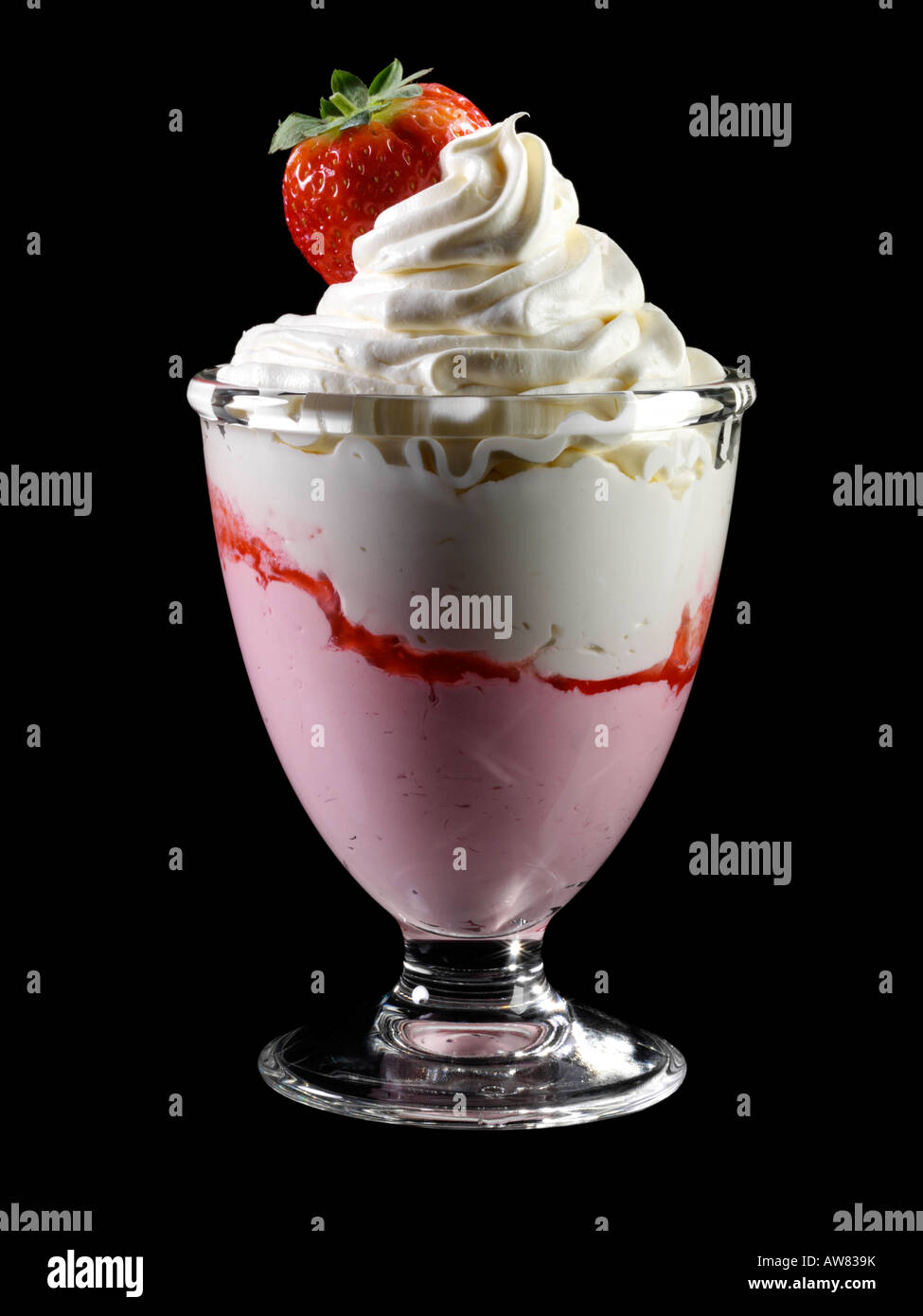 Frozen Yoghurt Sundae dessert Stock Photo Alamy