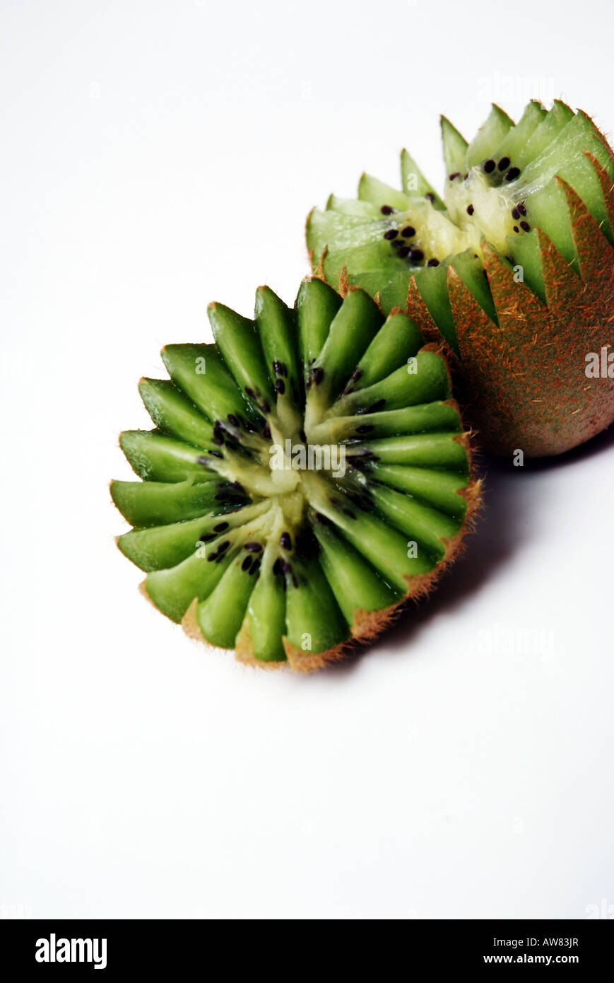 Kiwi cut in halves | halbierte Kiwifrucht Stock Photo