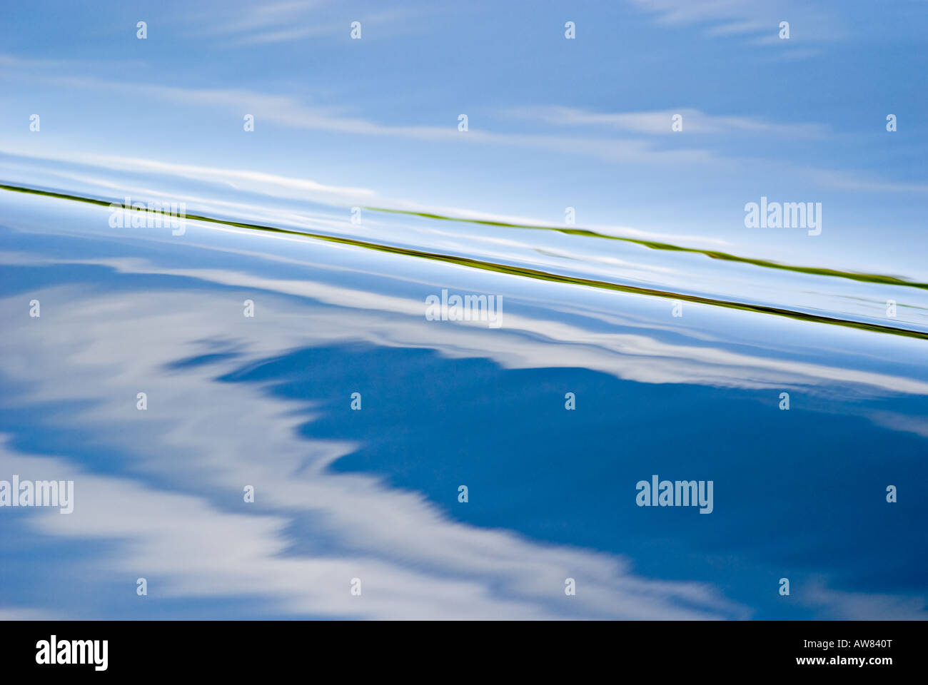 Cloud reflected on the water. Battambang, Cambodia Stock Photo - Alamy