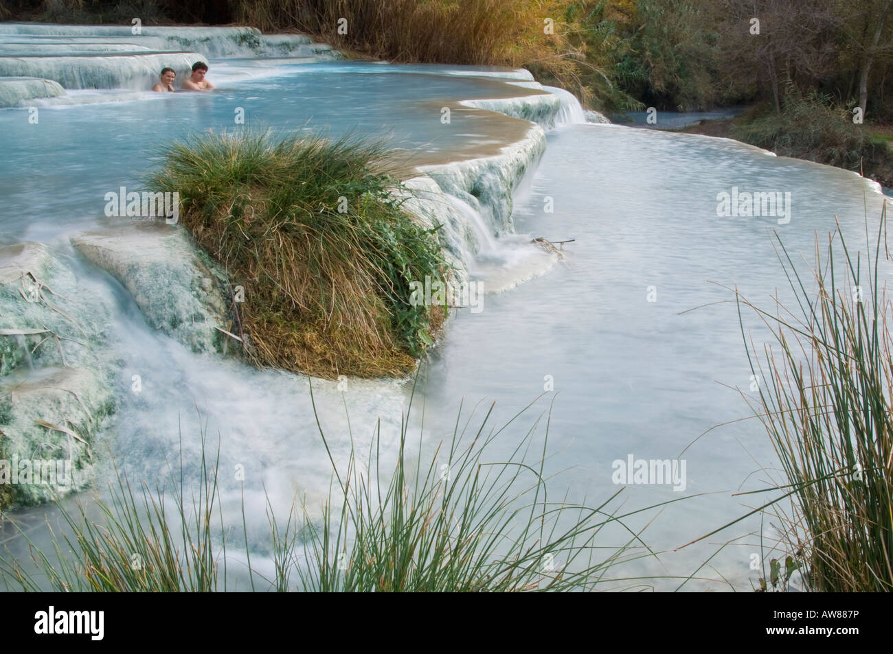 thermal waters and natural pools Stock Photo