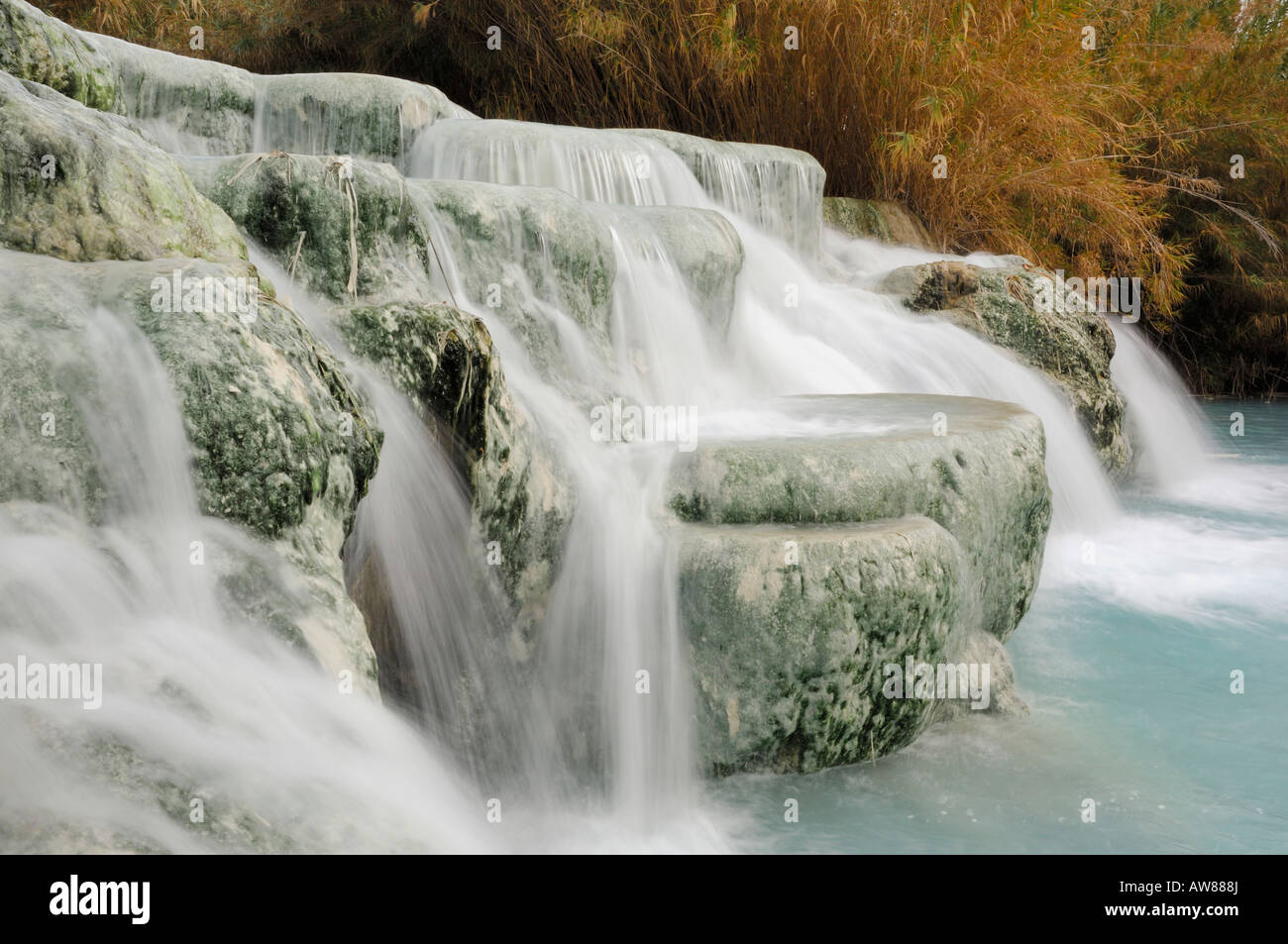thermal waters and natural pools Stock Photo
