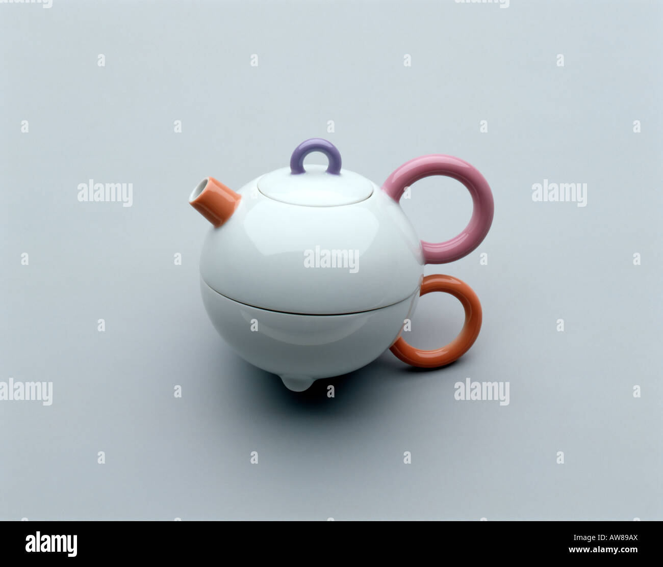 Unconventional twohandle teapot Stock Photo Alamy