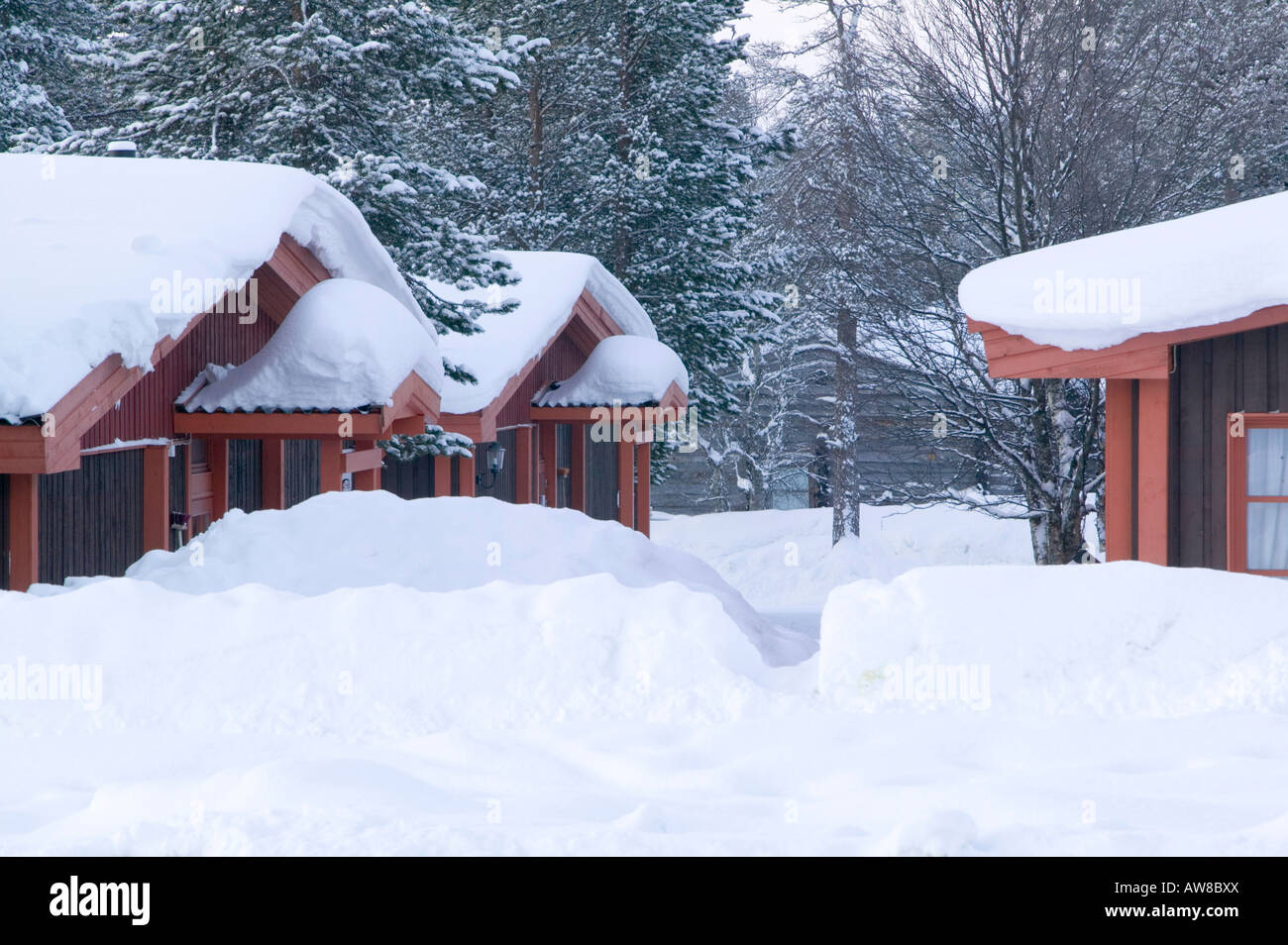 A well insulated house in Saariselka Northern Finland Stock Photo Alamy