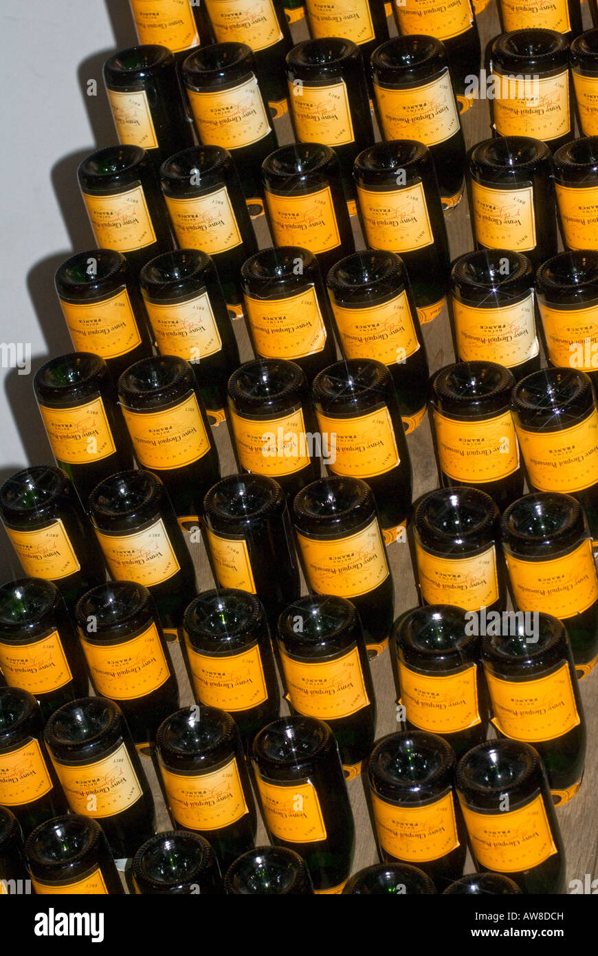 champagne bottles in pallet stillage wooden pallet wine cellar storage