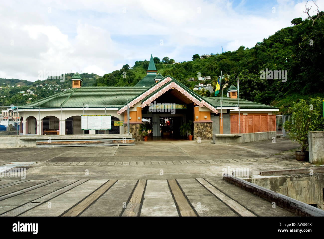 Kingstown Cruise Ship Terminal and Shopping Centre St Vincent Stock