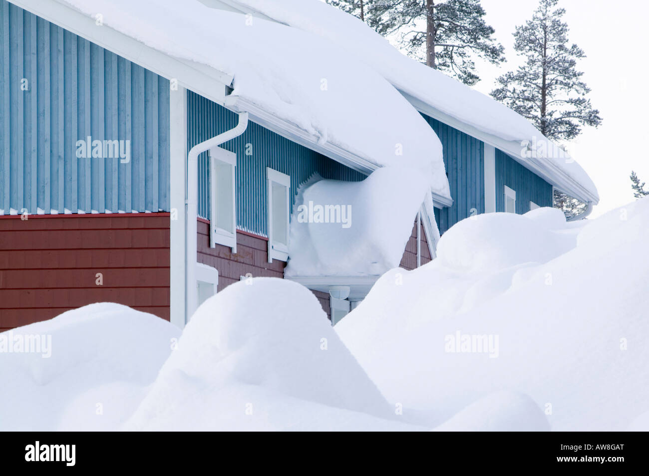 A well insulated house in Saariselka Northern Finland Stock Photo Alamy
