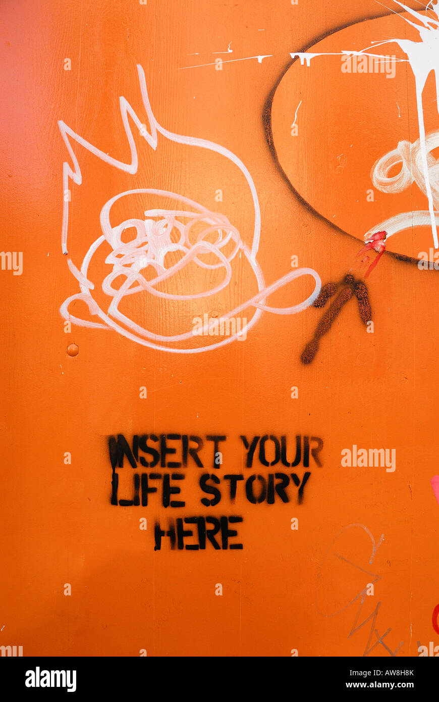 Insert your life story here Stock Photo