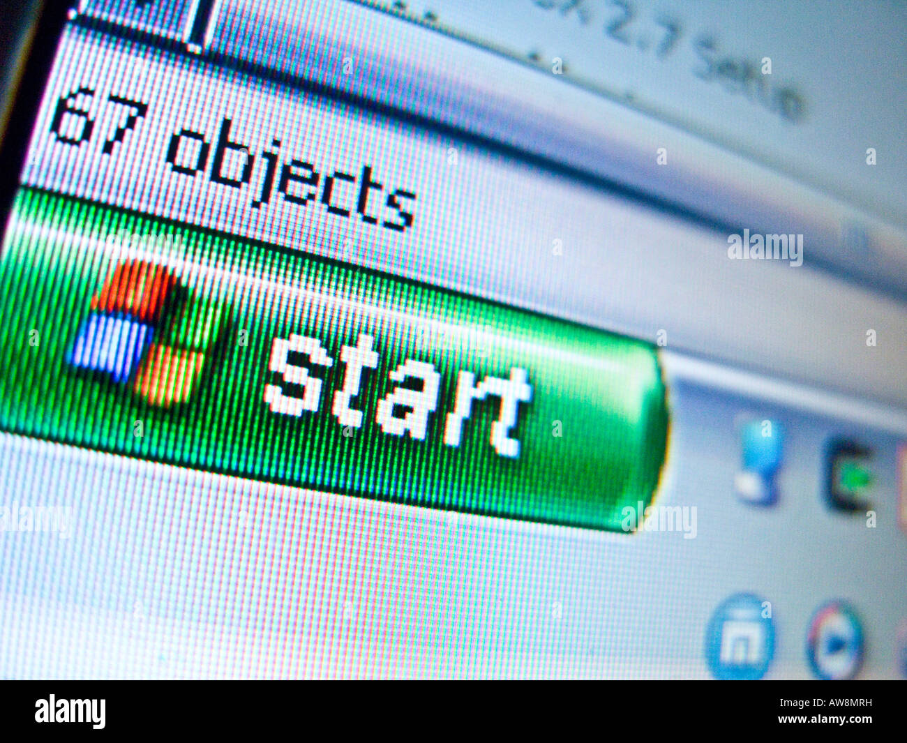 cowboy Whose Towards Microsoft Windows XP Start button Stock Photo - Alamy