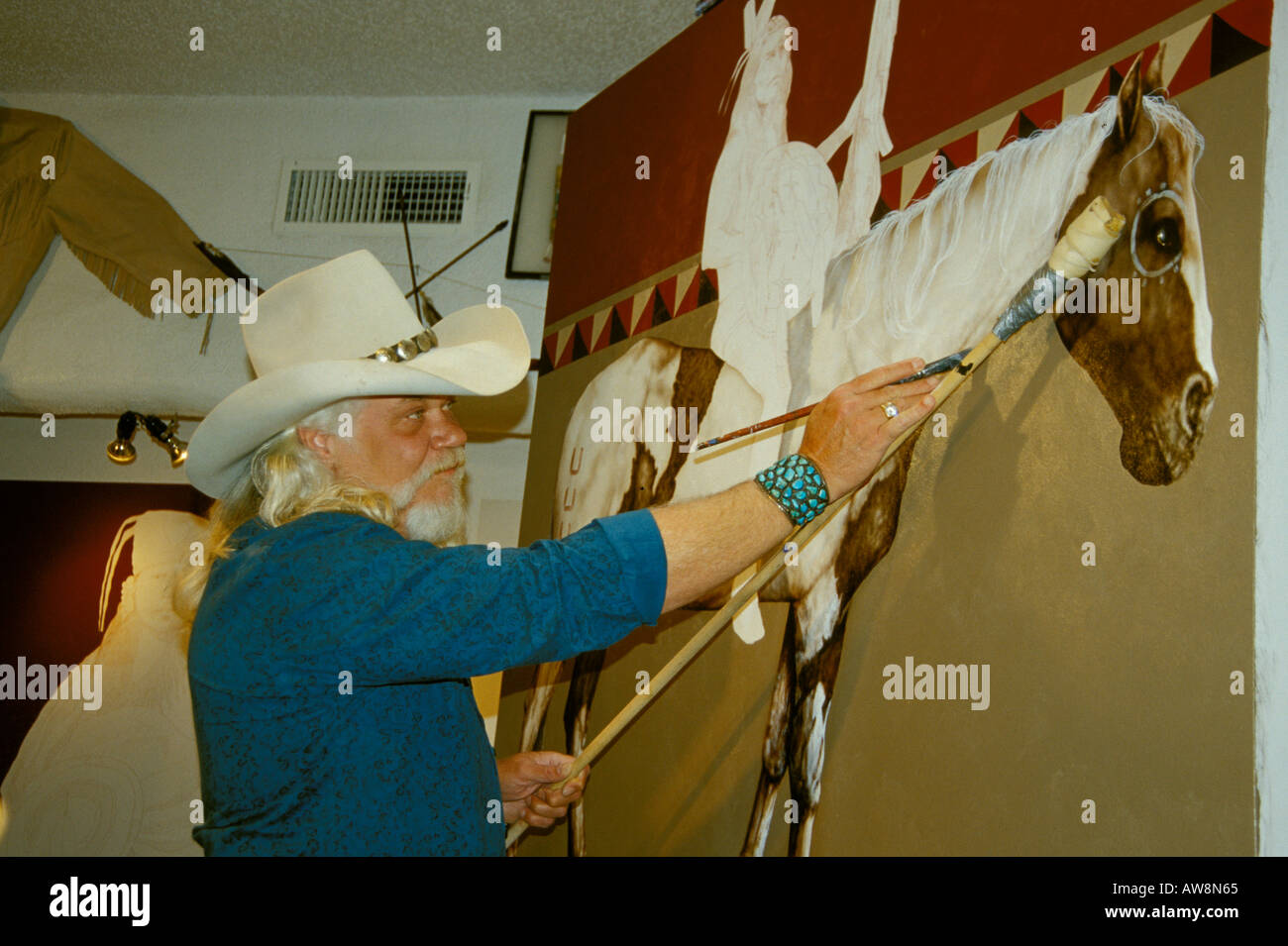 Native american horse painting hi-res stock photography and images - Alamy