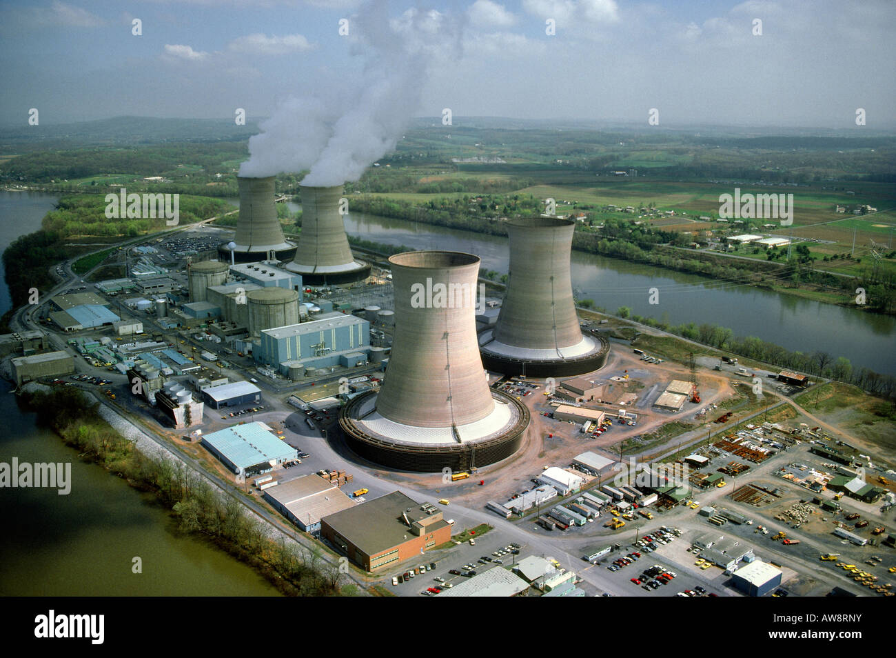 Three Mile Island Nuclear Power Plant Pennsylvania Stock