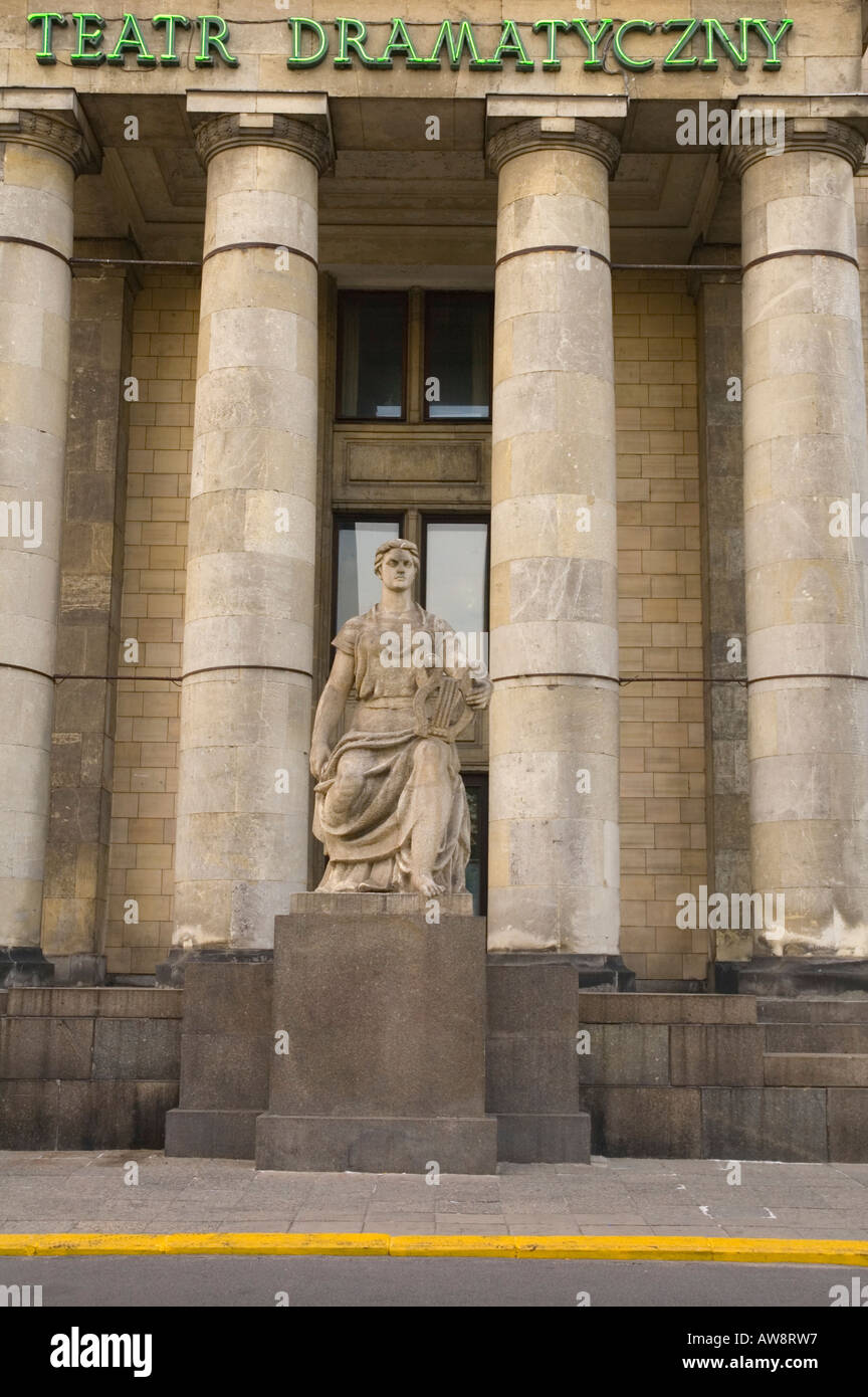 Detail in the exterior of Palace of Culture and Science in central Warsaw the capital of Poland in eastern Europe Stock Photo