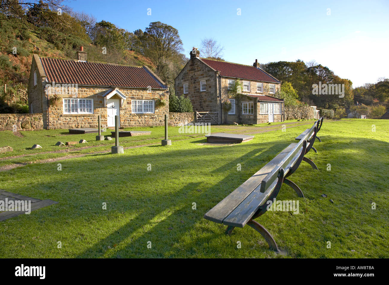 The Quoits pitch Beckhole Goathland North Yorkshire England Stock Photo ...