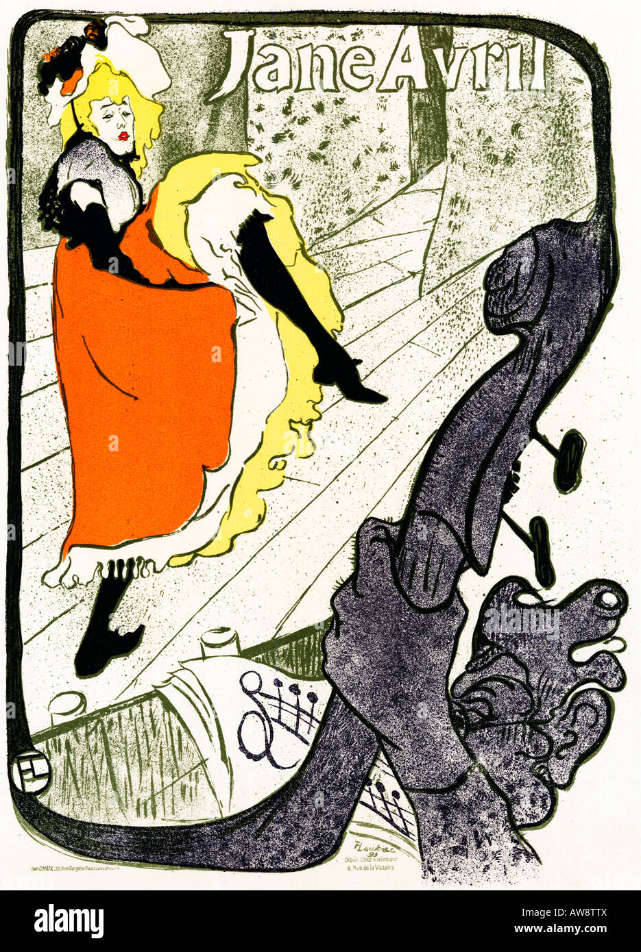 Jane Avril at the Jardin de Paris', 1893. Artist: Henri de